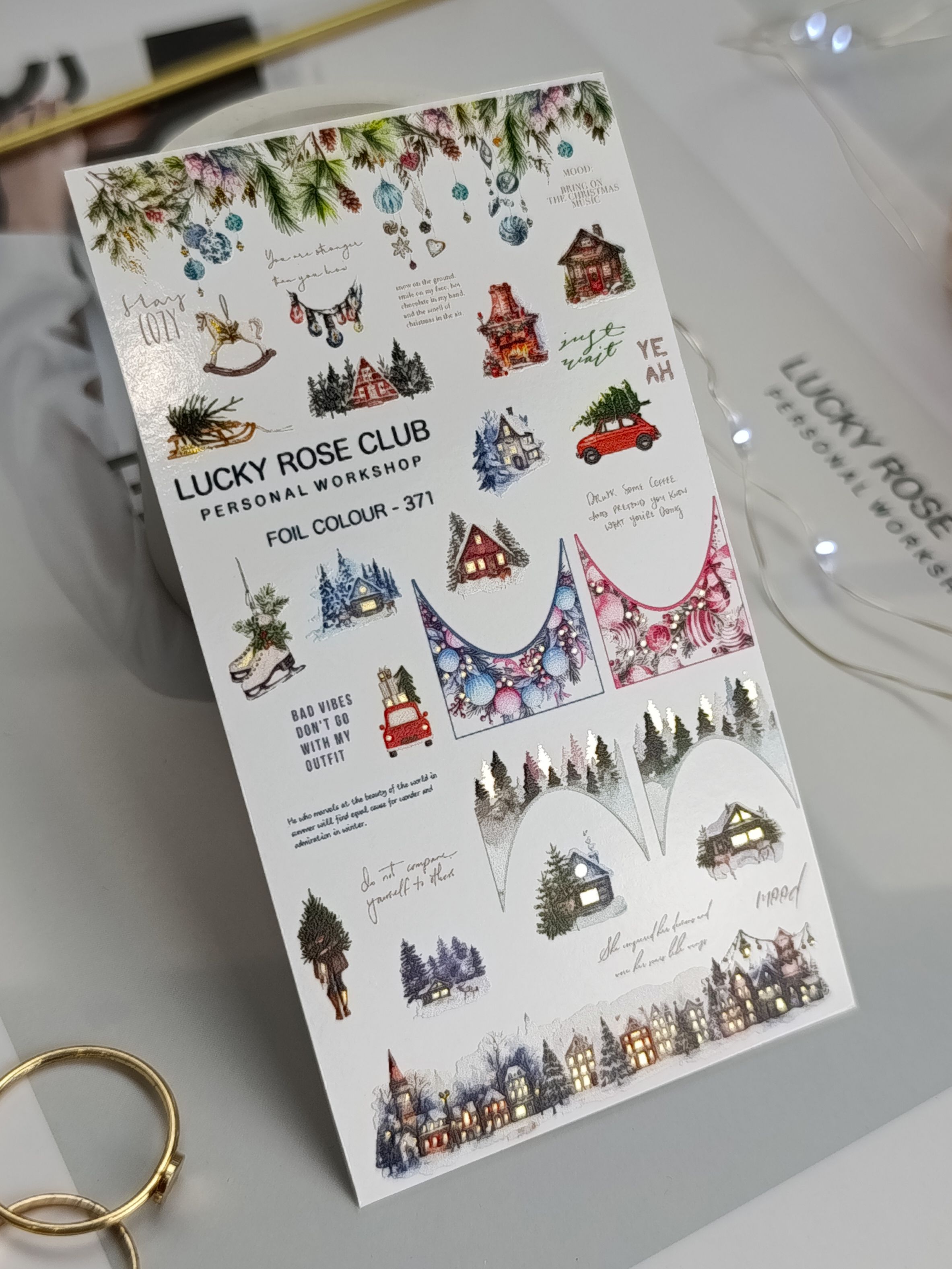 Слайдер Lucky Rose foil colour-371